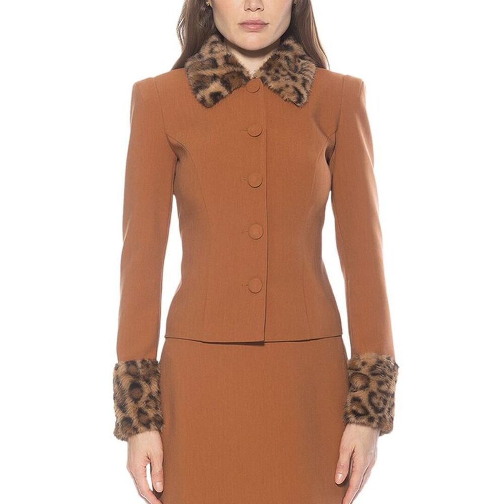 Alexia Admor Womens  Fran Jacket, Brown